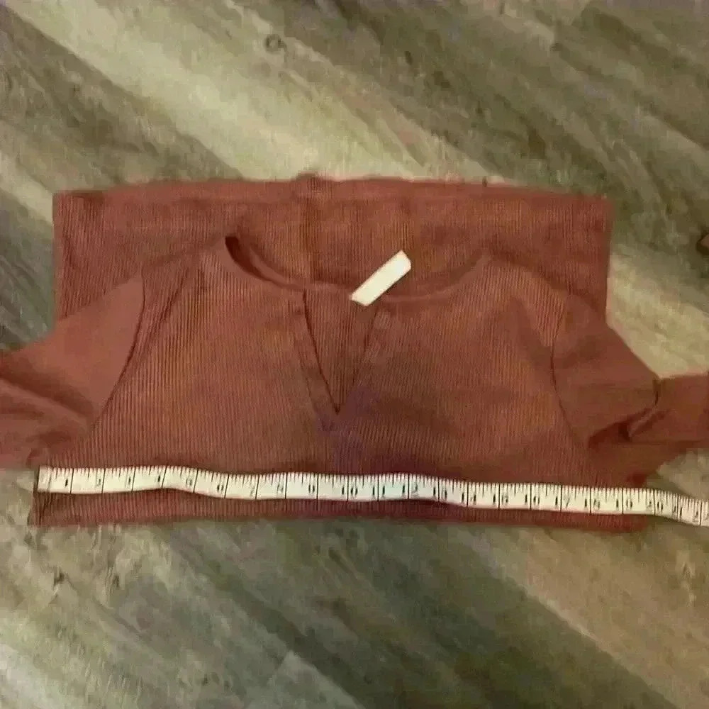 Tickled Teal Ribbed Henley Shirt - Picture 4 of 5